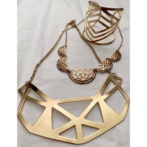 BOGO Forever 21 Geo Necklaces & Express Cuff